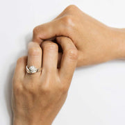 Anillo de plata 925 reciclada hecho a mano con diseño elegante mujer